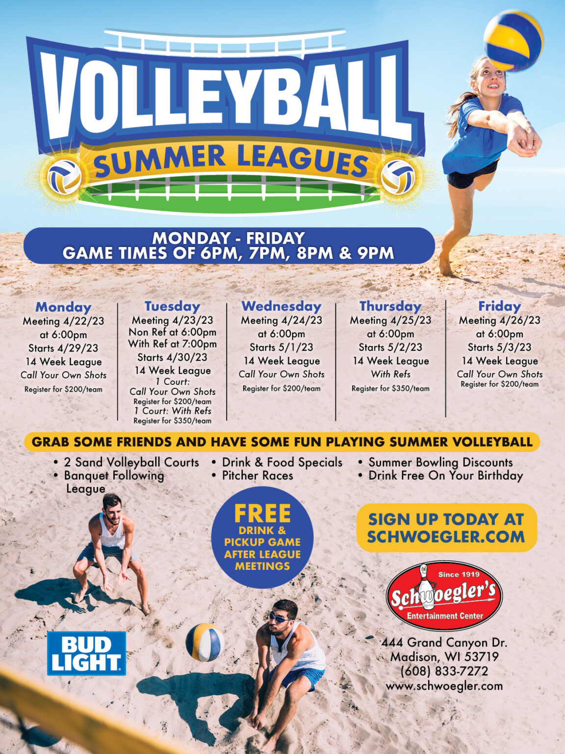 Volleyball Signup - Schwoeglers