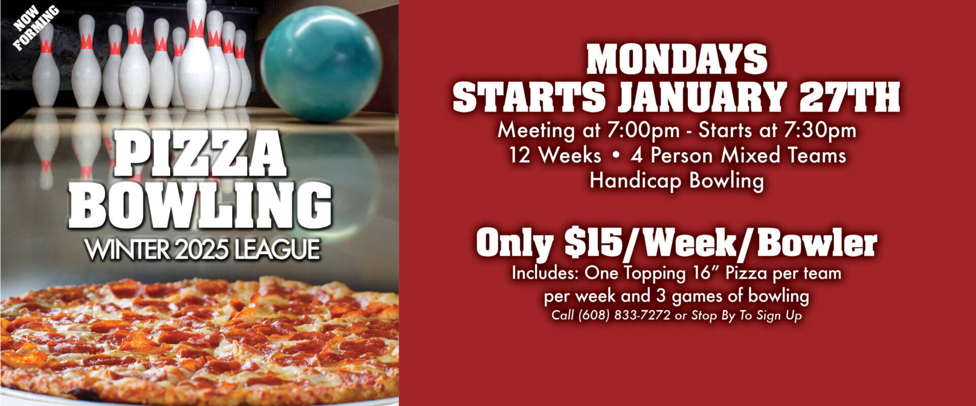 Pizza Bowling League Now Forming