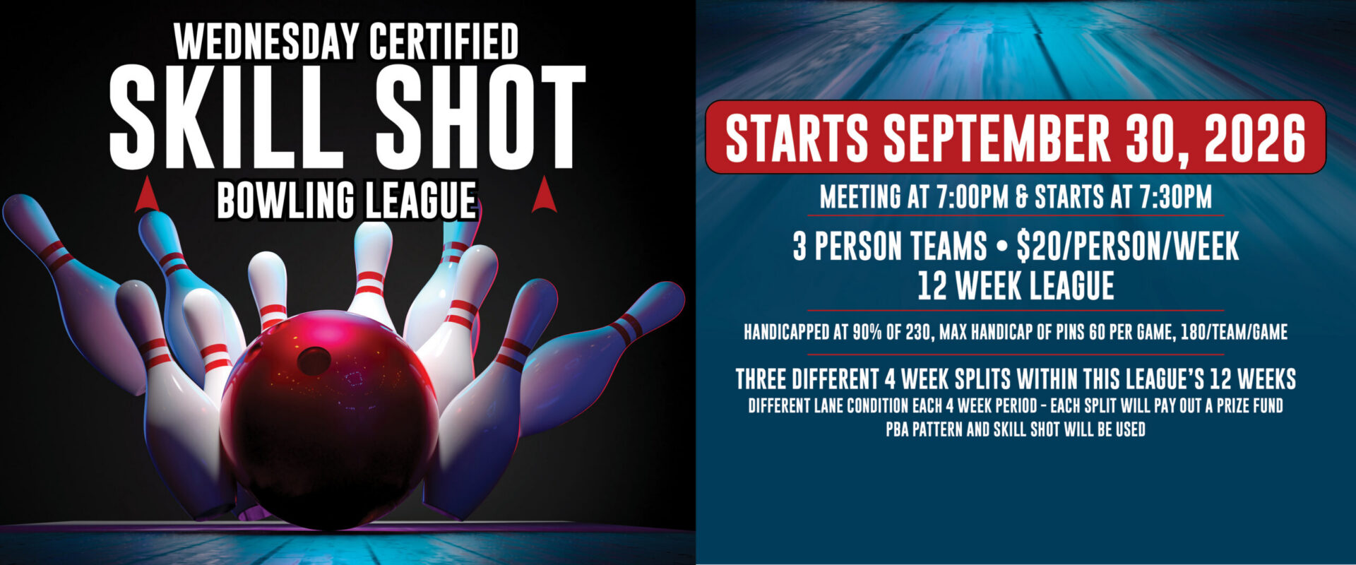 Wednesday Certified Skill Shot Bowling League